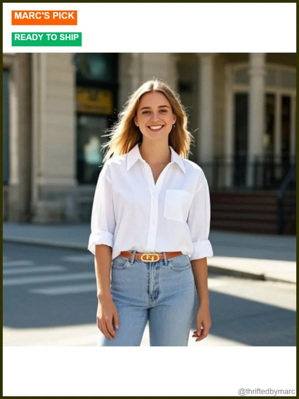 Women's Faux Leather Belt with Metal Buckle for Jeans and Dress